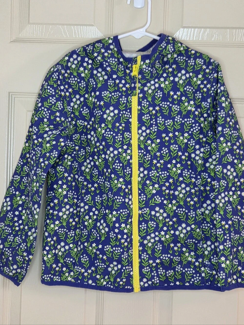 Mini Boden Floral Rain Jacket Size 7-8